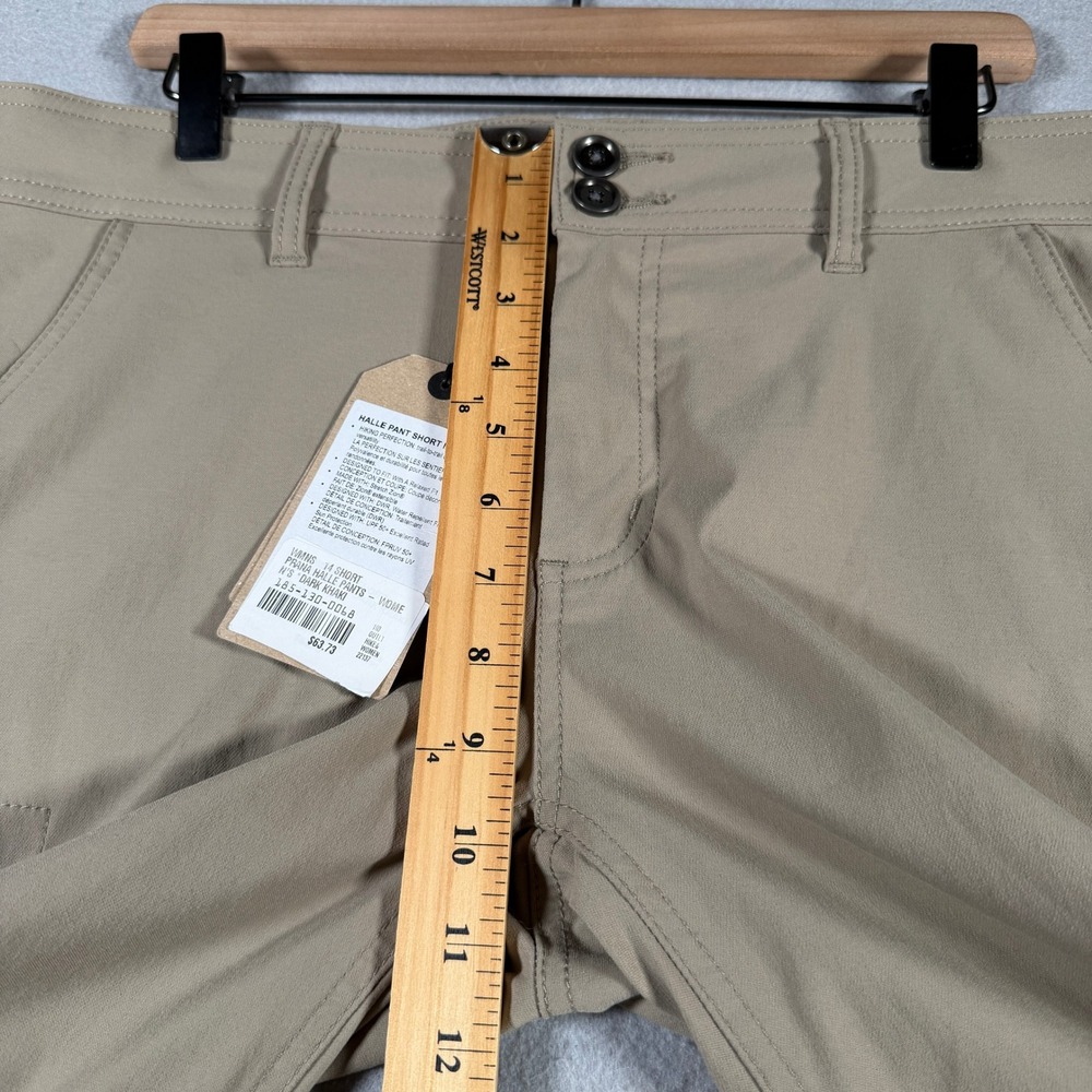 Prana Halle Hiking Pants Dark Khaki Womens 14 Short W4HASH113 Stretch Zion - Picture 9 of 16